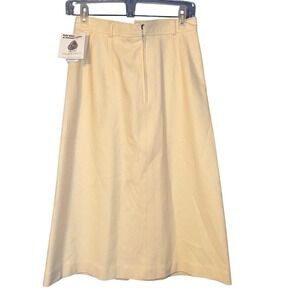 Vtg 70s Ah Austin Hill Wool Midi Skirt Women 12 ILGWU Light Academia Minimalist